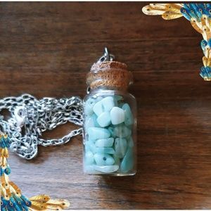 Bottled Amazonite Stone Necklace